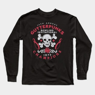 Vintage 1977 Gutterpunks Bowling Champions // Retro Bowling Long Sleeve T-Shirt